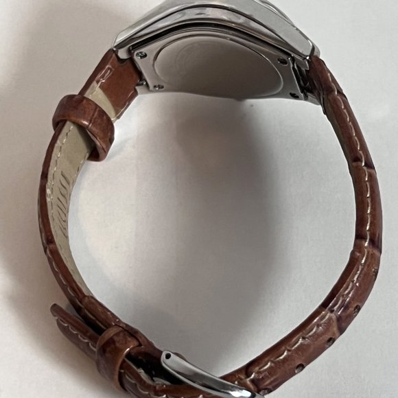 ECCLISSI Sterling Silver MOP Face #22690 Brown Leather Band Wrist Watch - Picture 6 of 8
